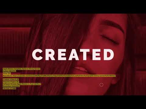Dynamic Stomp Opener | Apple Motion Template | VideoHive 25903557