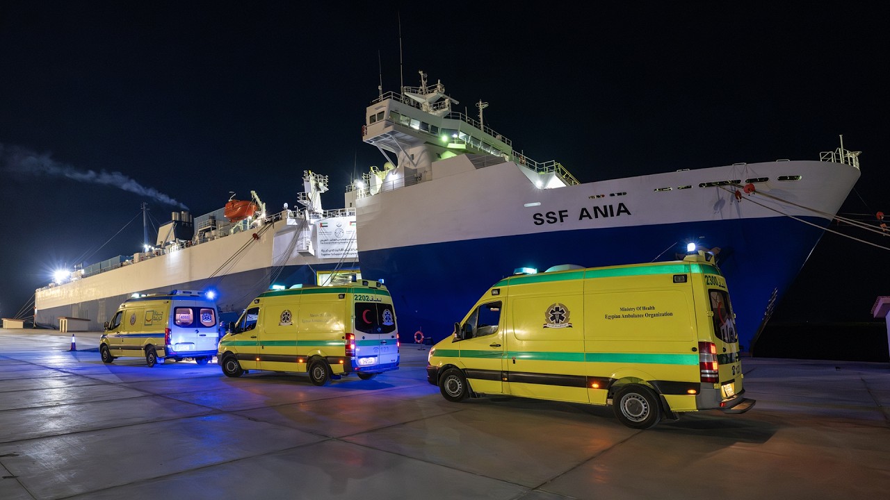 المستشفى الإماراتي العائم بـ العريش يستقبل 7 حالات جديدة من #قطاع_غزة 