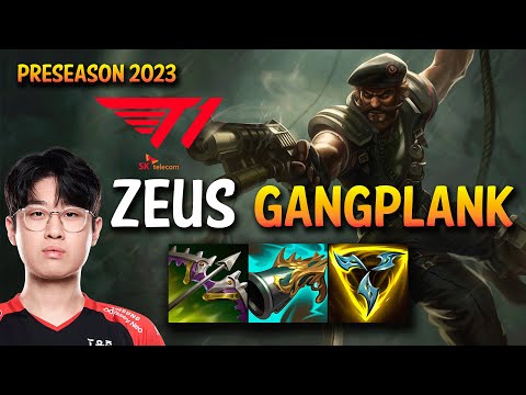 T1 Zeus GANGPLANK vs FIORA Top - KR Ranked