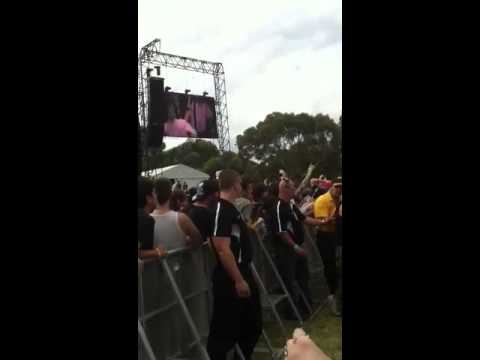 Fred in the crowd soundwave Adelaide (a guy in a WHEELCHAIR