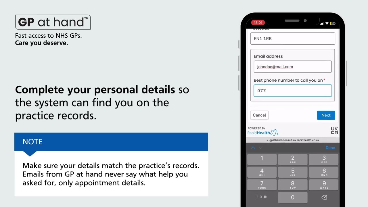How to book an appointment with GP at hand