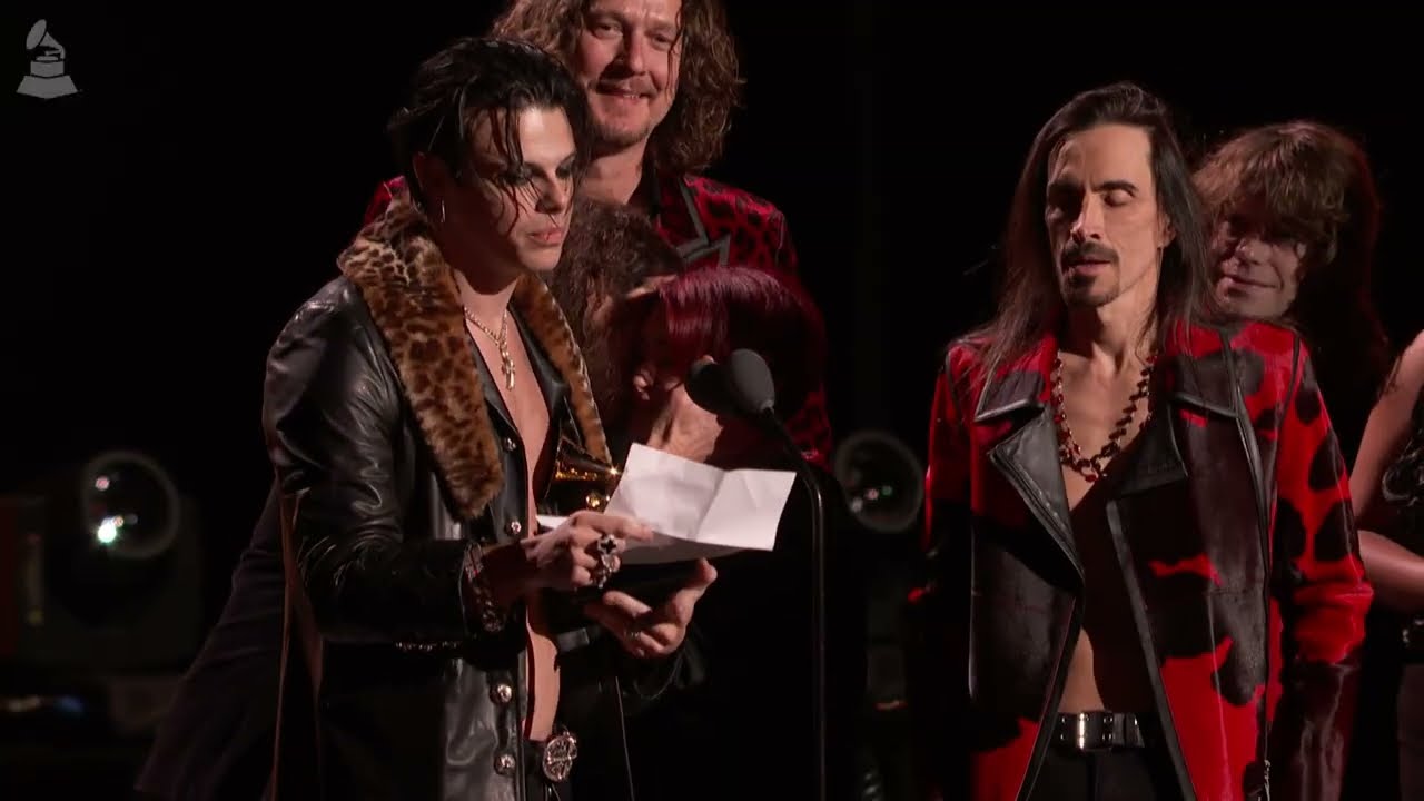 YUNGBLUD Wins BEST ROCK PERFORMANCE | 2026 GRAMMYs Acceptance Speech - YouTube