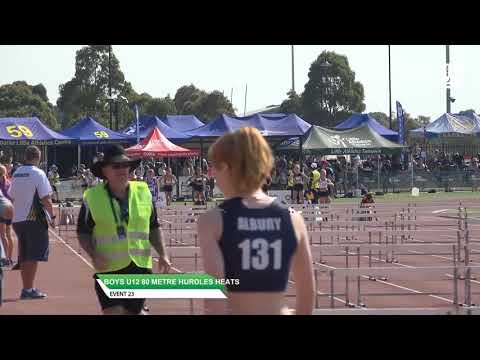 Girls U12 80m Hurdles Heat 2 - 2019 State Track and Field Championships // LAVicTV