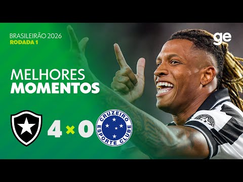 BOTAFOGO 4 X 0 CRUZEIRO | MELHORES MOMENTOS | 1ª RODADA BRASILEIRÃO 2026 | ge.globo