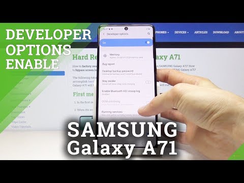 How to Activate Developer Options in SAMSUNG Galaxy A71– Advanced Mode