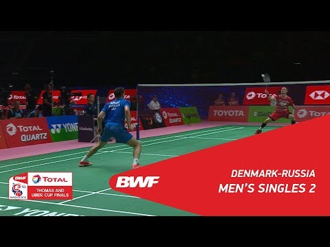 Thomas Cup | MS2 | Hans-Kristian Solberg VITTINGHUS (DEN) vs Sergey SIRANT (RUS) | BWF 2018