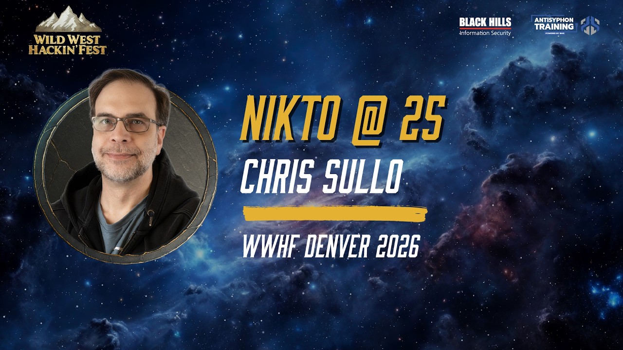 Chris Sullo on Nikto at 25: Why It Still Matters