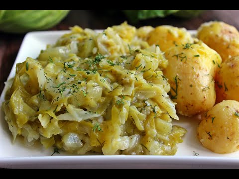 WARM YOUNG CABBAGE WITH DILL #cabbage #dinner #salads