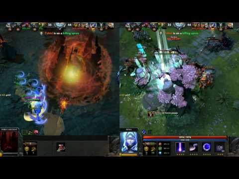 Both Ancients Have Fallen. Base Race Dota 2 moment Synchronized.
