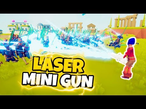 LASER MINIGUN VS EVERY FACTION | TABS MODDED GAMEPLAY