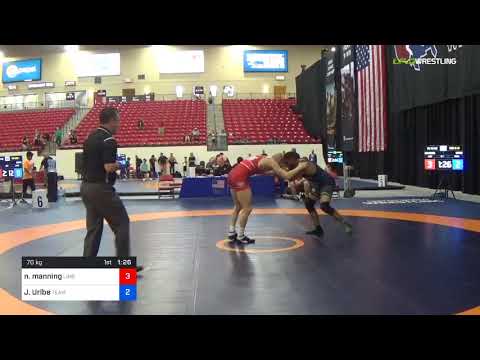 2018 Marine Corps US Open/Masters B Freestyle 70 Con 8 #1 - Norman Manning (Lime) Vs. Jesse Uribe