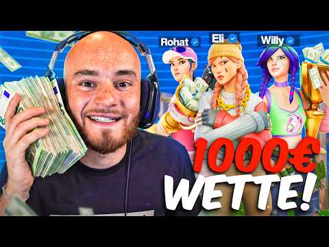 1000€ NO BUILD FORTNITE WETTE MIT ELI, WILLY & ROHAT