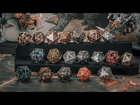 Handcrafted Ancient Myth TRPG Dice Collection By InfiniDice