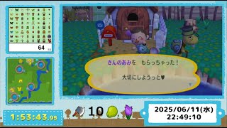 【街森RTA】きんのあみ入手 in 1h53m43s