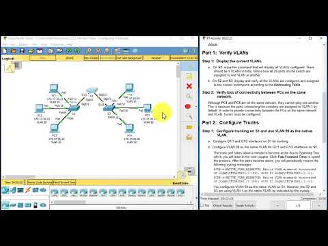 3.2.2.4 Packet Tracer - Configuring Trunks