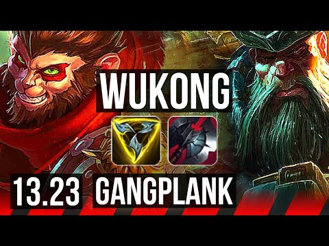 WUKONG vs GANGPLANK (TOP) | 6 solo kills, 800+ games, 1.1M mastery | EUW Master | 13.23