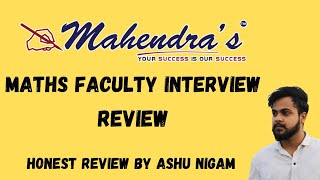 Mahendra's Maths Faculty Interview Review || Mahendra's coaching Institute || SSC BANK COACHING