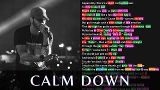 Eminem&#39;s verse on Calm Down | Lyrics, Rhymes Highlighted