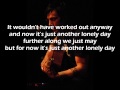 Adam Gontier - Another Lonely Day + lyrics 