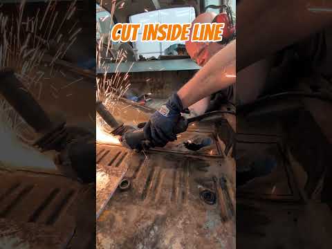 How to replace a rusty floor without welding #restoration #mechanic #hotrod #cut #grind #weld
