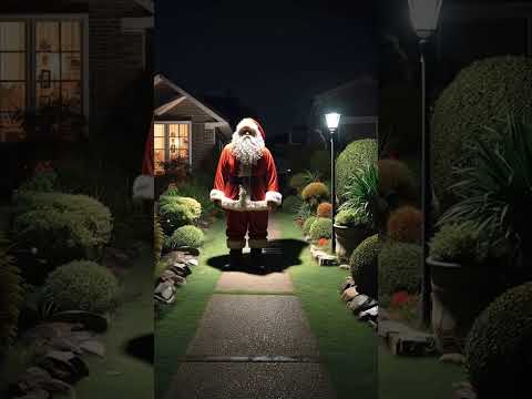 Terrifying Santa Claus caught on CCTV #scary #ai #foundfootage #horror