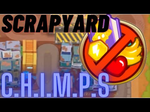BTD6 Scrapyard CHIMPS Tutorial - With Geraldo - Safe And Easy! Black Border