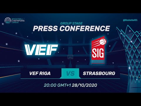 VEF Riga v SIG Strasbourg - Press Conference | Basketball Champions League 2020/21