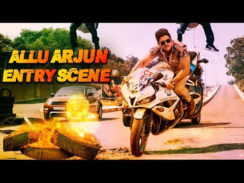 Allu Arjun's Entry Scene As Police Officer | Blockbuster Action & Fight Scene Of Allu Arjun | Action