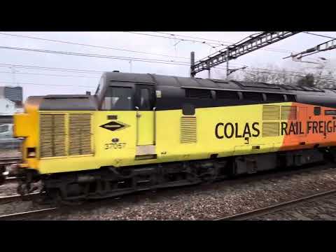 Colas Rail 37057 on Test Train - Newport (South Wales) - 13/02/25