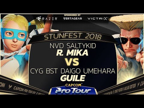 NVD Salty Kid (R. Mika) vs CYG BST Daigo Umehara (Guile) - Stunfest 2018 Top 32 - SFV - CPT 2018