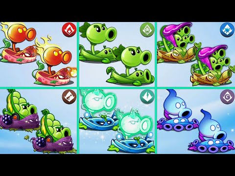 PvZ2 6 Pair Pea & Vine Plants - Who Will Win? - Team Plant Battlez