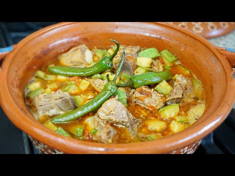 CARNE DE PUERCO CON CALABACITAS RECETA ECONÓMICA Y BUENÍSIMA