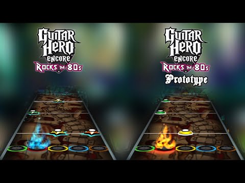 Guitar Hero 80's Prototype - "18 And Life" Chart Comparison