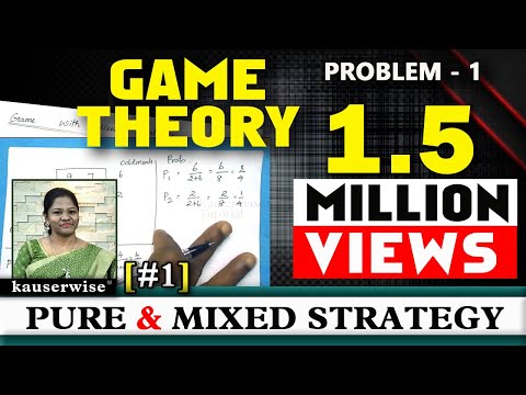 Game theory #1||Pure & Mixed Strategy||in Operations research||Solved problem||By:- Kauserwise Video