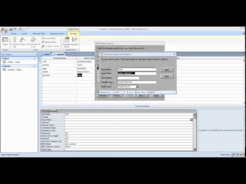 Table Design In Microsoft Access Tamil