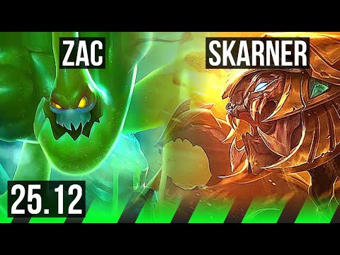 ZAC vs SKARNER (JGL) | Legendary, 600+ games | KR Master | 25.12