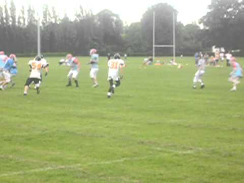 Alex Taylor nice open field tackle on a reverse against Farnham Knights!