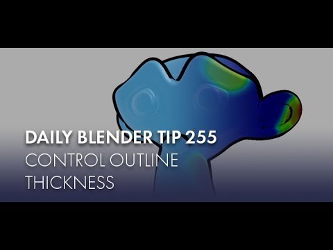 Daily Blender Tip 255 - Control outline thickness with the inverted hull method (Blender 2.8)
