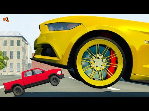Beamng drive - Real Cars vs Toy Сars crashes #8