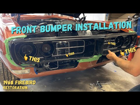 Front bumper and grill installation 1968 Firebird