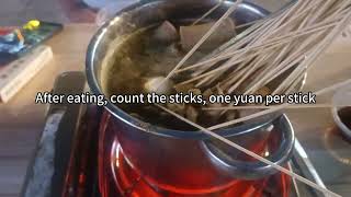 A casual evening meal on the streets of Xi'an