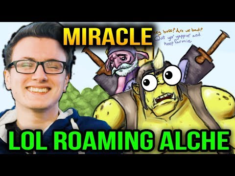 Miracle vs Alchemist Roaming DOTA WTF Comeback