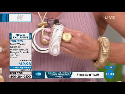 MarlaWynne Cosmos Matte Stretch Bangle Bracelet