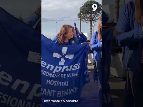 Gremios de la salud protestaron en Talcahuano por recortes durante ceremonia en Asmar
