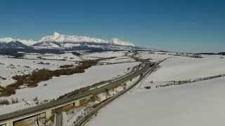 preview picture of video 'Aerial view of the highway D1 near the village Hybe.'
