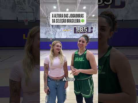 Se liga na altura das jogadoras da seleção brasileira feminina 🇧🇷🏀 #WNBA #shorts