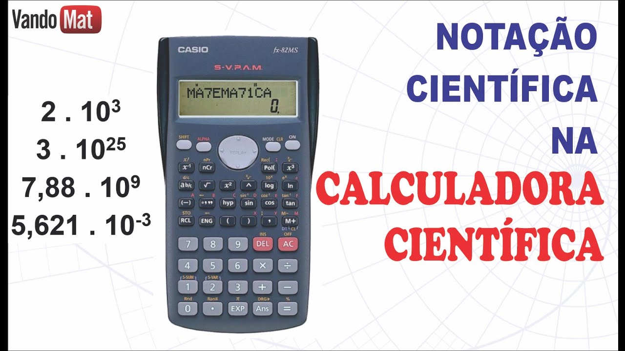 NOTAÇÃO CIENTÍFICA NA CALCULADORA CIENTÍFICA #notaçãocientífica #matemática #calculadora