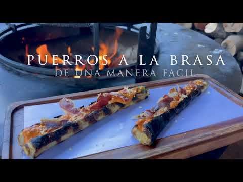 Receta de PUERROS a la BRASA con salsa ROMESCO