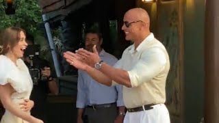 Emily Blunt & Dwayne Johnson at Disneyland Part 1