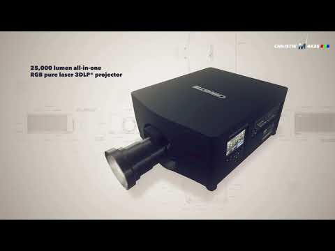 Christie 4K25-RGB 4K UHD 3DLP RGB Pure Laser Projector With Lens, Black